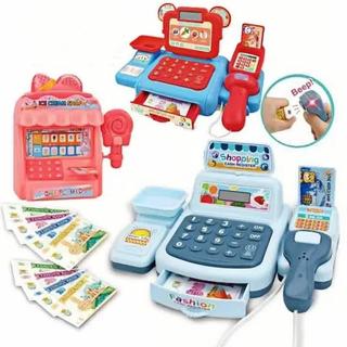 Máy tính tiền mô phỏng SEYAWSON, Nhà chơi nhập vai Máy tính tiền siêu thị, Cửa hàng tiện lợi Mini Hiệu ứng âm thanh Máy thu ngân giả vờ chơi trẻ em