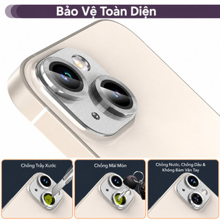 Kính bảo vệ camera viền nhôm mỏng nhẹ chống chói lấy nét không giảm chất lượng ảnh iPhone 11 12 13 14 15 16 17 Pro Max