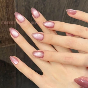 10 Chiếc Nữ Nhân Tạo Móng Tay Nghệ Thuật Bộ Hạnh Nhân Hình Móng Tay Giả Với Thiết Kế Sáng Bóng Cho DIY Thiết Kế Móng Tay Nghệ Thuật Salon