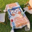 Chăn dã ngoại hình mèo may mắn, chăn đi biển, chăn sofa, giặt máy, thích hợp cho du lịch, cắm trại và chụp ảnh