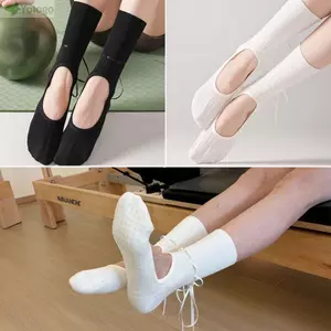 Tất Yoga YOLOGO, Tất Pilates thoáng khí dạo phố Harajuku, Tất Cotton có dây đeo thông thường thấm mồ hôi