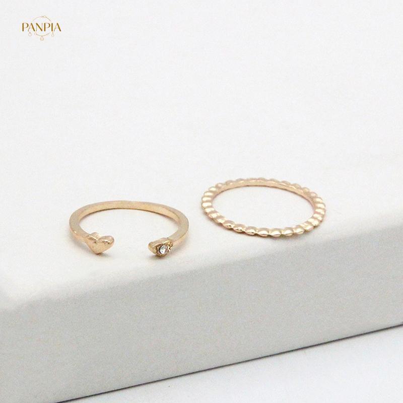 PNPIA- 10 Cái / bộ Nhẫn Ngôi Sao Mặt Trăng Nữ Bé Gái Bohemian Bộ Trang Sức Quà Tặng Phụ Kiện