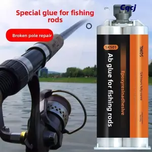 Keo dán cần câu CQCJ, Nhựa Epoxy trong suốt 50ml, Bảo trì thanh để sửa chữa vòng dẫn hướng Giá đỡ Epoxy AB Keo Rod Sửa đổi