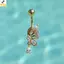 < YEI > Nhẫn Nút Bụng Cong Pha Lê Dainty Thiết Kế Bướm Rốn Xuyên Trang Sức Không gây kích ứng cho Nữ Đảng Đi Biển Du Lịch Mới