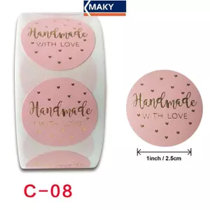 MAKY 500 Chiếc Màu Hồng Cảm Ơn Bạn Đã Đặt Hàng Stier Kraft Nhãn Stier VN