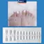 MAKY 24 Chiếc Màu Trơn Đầu Móng Tay Vuông Bấm Ngắn Trên Móng Chân Acrylic Ngón Chân Giả Móng Tay Full Cover Nhân Tạo Chân Nối Dài Mẹo VN