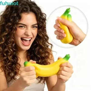 FUHUIOT Mềm Squishy Chuối, Mô Phỏng Hình Chuối Chậm Chuối Đồ Chơi Chuối, Mô Phỏng Tăng Chậm Mềm Dễ Thương Chuối Bóp Đồ Chơi Cảm Giác Chơi