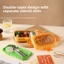 Hộp đựng bánh Hamburger bằng thép không gỉ YB2 có thìa & nĩa Hộp cơm cho học sinh Hộp trái cây