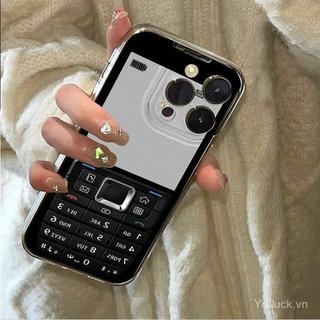 Nút Retro Hợp Thời Trang Phong Cách Văn Học Ốp Lưng Thích Hợp Cho iPhone 17promax / 15 / 13 / 16pro / 12 / 11 / xr / 14plus / 7plus Vỏ Chống Va Đập