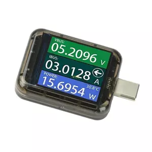 Màn hình sạc USB btsg có điện áp Hiển thị thời gian và công suất dòng điện Loại C