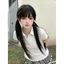 Pure Desire Áo sơ mi polo thêu phong cách Hàn Quốc Slim-fit Áo thun ngắn tay vai trang trọng Top Women