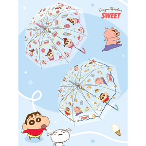 🔥ô trong suốt deco chụp ảnh ô trong suốt cầm tay Crayon Shin-Chan Chính Hãng Hoạt Hình Dễ Thương Ô Dài Tay Chống Mưa Trái Tim Cô Gái Cao Cấp Một Nhấp Mở Dễ Thương Vui Vẻ