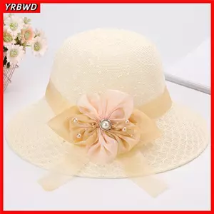 Mũ che nắng ống hút YRBWD, Mũ xô nữ chống tia cực tím di động, Vành rộng du lịch Mũ đi biển mùa hè thông thường