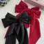 Bluelover Nơ Ruy Băng Kẹp Tóc Mũ Đơn Giản Thanh Lịch Satin Mùa Xuân Kẹp Tóc Cố Định Kẹp Tóc Retro Đảng Mũ Đội Đầu Phụ Kiện Tóc Đỏ Mới