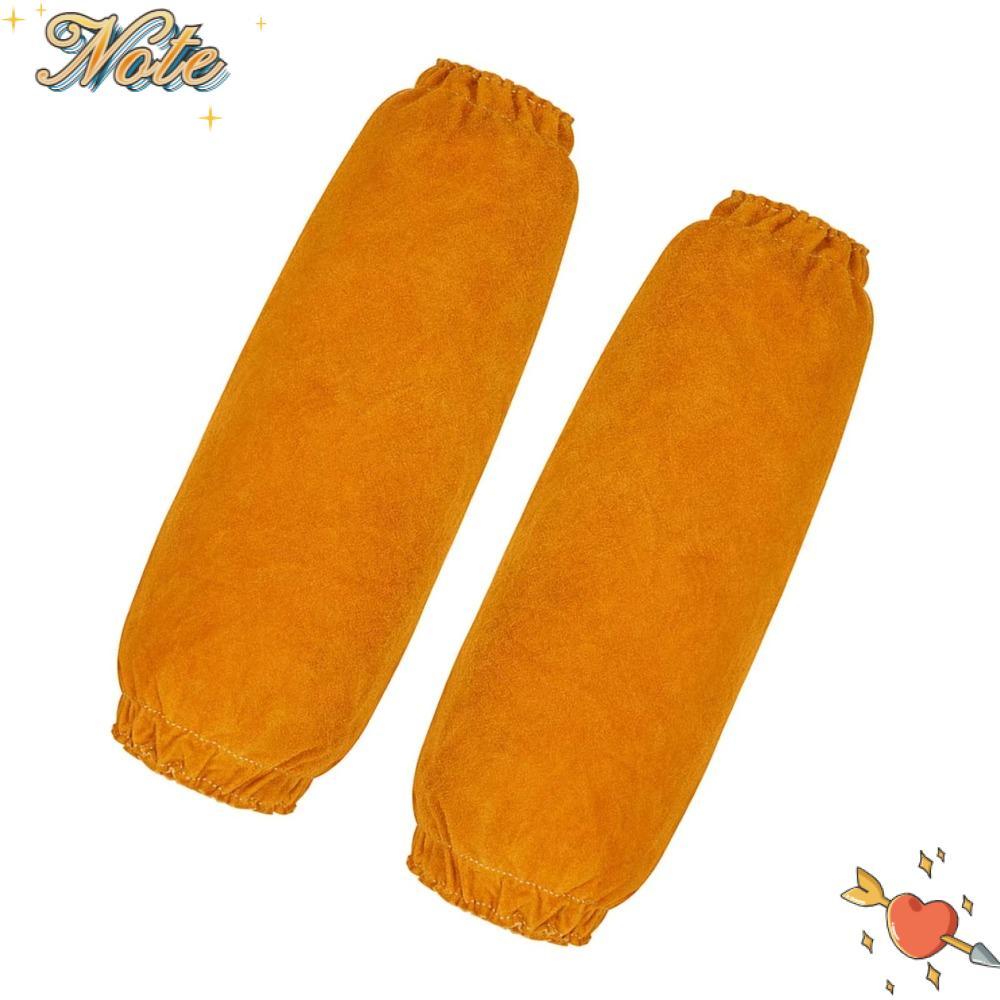 NOTE1 Tay áo bảo vệ cánh tay, Da bò bọc tay hàn thoải mái, Chịu nhiệt chắc chắn mềm hàn tay áo dụng cụ hàn