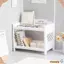 Kệ lưu trữ CHEESELY, Giá lưu trữ máy tính để bàn bằng nhựa hai lớp, Giá đựng đồ lặt vặt mỹ phẩm đa năng đa năng Giá đỡ nhà bếp / phòng tắm / phòng