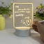 Đèn bàn LED SAIA, Viết và Xóa Bảng tin Acrylic trong suốt Đèn ngủ, Hiệu ứng phát sáng DIY Đèn ấm áp chạy bằng USB Bảng viết acrylic Trang trí bàn làm việc