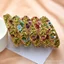 Châu Âu Mỹ Retro Hoa Hồng Kim Cương Hợp Kim Rỗng Cloisonne Cổ Sơn Vòng Tay Nữ