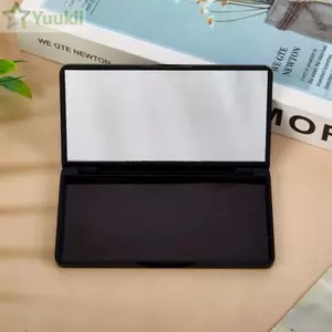 Phấn mắt YUUKII, Hộp đựng bảng màu chuyên nghiệp màu đen, Từ tính rỗng di động có gương trang điểm cho phấn mắt Phấn má hồng