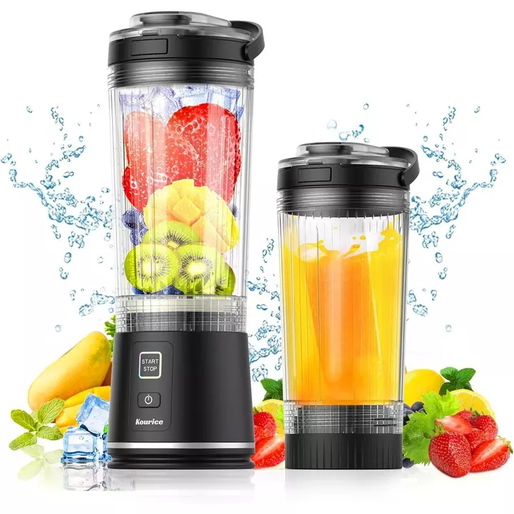 Máy xay sinh tố cầm tay kích thước cá nhân để lắc & oothies, Máy xay sinh tố Mini 16oz có nắp di chuyển & nắp nhấp, Máy xay sinh tố điện không dây có thể sạc lại 26000RPM cho văn phòng tập thể dục du