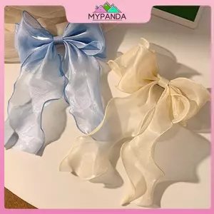 MYPANDA Nơ Kẹp Tóc Bé Gái Màu Xanh Ngọt Ngào Sáng Satin Nơ Kẹp Tóc Ruy Băng Nơ Barrette Kẹp Tóc Kẹp Đuôi Ngựa Kẹp Mũ.