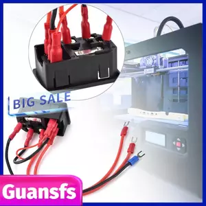 Guansfs Guansfs Công tắc nguồn máy in 3D Phong phú hơn phích cắm loại chữ U 15A 220V/110V Công tắc nguồn/Mô-đun ổ cắm bộ chuyển đổi có cầu chì và để lắp đặt dễ dàng