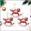 Nhỏ Bập bênh Ngựa Trang Trí 3 Cây Giáng Sinh Mặt Dây Chuyền Trang Trí Nhỏ Bập bênh Ngựa Trang Trí Có Dây Buộc mueadsyvn