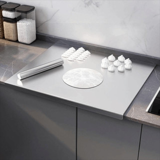 Thớt ITRUMPET, Thớt Thép không gỉ chống trượt bằng thép không gỉ, Hình chữ nhật nhà bếp có bảo vệ mặt bàn môi tại nhà