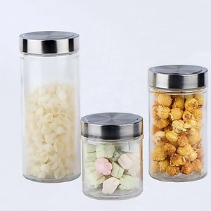 Hũ Thủy Tinh Tròn Xoáy Nắp Bạc Inox Siêu Kín
