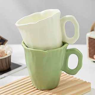 (Giá dùng thử) Cốc sứ quai cầm style Hàn quốc đẹp 300ml