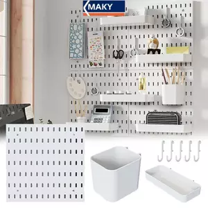 MAKY Kệ Treo Tường Màn Hình DIY Pegboard Kit Lỗ Ban Cho Tấm Tường Trang Trí Nhà Treo Kệ Trang Trí VN