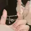 Cá Tuyết hình học vòng tròn đôi Bracelet-Hai lớp chuỗi Bracelet-Món quà trang sức