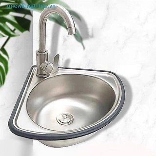 Unewtyu RV Bồn Rửa Chén Phòng Tắm Không Gỉ Chậu Cắm Trại Góc Rau Motorhome Thanh Thép Nhỏ Bát Đơn Thả Bồn Tắm VN