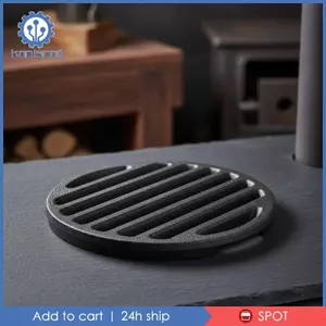 Lò nướng gang tròn chịu nhiệt độ cao Thiết kế dày Lò sưởi củi
