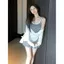 Áo sơ mi dài tay dáng ôm sang trọng Pure Desire Style + Váy ngắn ba mảnh thiết kế dành cho cô gái nóng bỏng