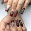 Chủ Đề Halloween Rượu Vang Đỏ gradient Móng Tay Giả Tự Nhiên Không Thể Phá Vỡ Móng Tay Đơn Giản Mặc Cho Hàng Ngày Và Các Bữa Tiệc Mặc