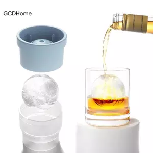 GCDHome 1 / 2 / 4 Máy Làm Đá Silicon Hình Quả Bóng Lớn Khuôn Thực Phẩm Khay Tròn Thanh Tiện Ích Mát mẻ Phụ Kiện Nhà Bếp Làm Khuôn HOT