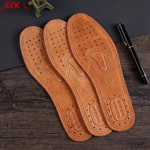 ECK 1 Đôi Đế Da Bò Cho Giày Nam Thoải Mái Khử Mùi Da Thông Thường Đế Chân Chất Lượng Da Thật Đế Bằng Đế Giày HOT