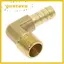 Ống GUSTAVA Barb, 1 / 8 "1 / 4" 3 / 8 "1 / 2" Khớp nối ống đồng thau PL, Ống nối khớp nối khuỷu tay bằng đồng thau bền OD 6-8mm 90 độ