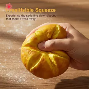 MJnmc Mô Phỏng Bánh Mì Tăng Chậm Bóp Đồ Chơi Mềm Giảm Căng Thẳng Fidget Đồ Chơi Trang Trí Nhà Giáng Sinh Stoing Nhồi Mới