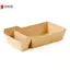 50 Chiếc Khay Phục Vụ Thực Phẩm Giấy Kraft Dùng Một Lần Hai Lưới Sna Chien Salad Thùng Đựng Ra Cho Đảng VN