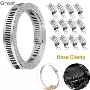 Dây đeo kẹp ống TUYỆT VỜI, Kẹp ống ô tô bằng thép không gỉ 304, DIY với dây buộc Kẹp bánh răng giun có thể điều chỉnh