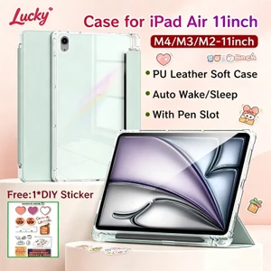 Ốp Lưng Cho iPad Air 11 inch M4 / M3 Có Khe Cắm Bút Bảo Vệ Từ Tính Cho iPad Air 11 inch Dành Cho iPad Air 8th 11inch Có Mặt Sau Trong Suốt