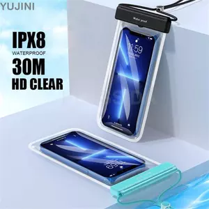 Túi đựng điện thoại YUJUNI Màn hình cảm ứng đa năng Vỏ điện thoại di động trong suốt