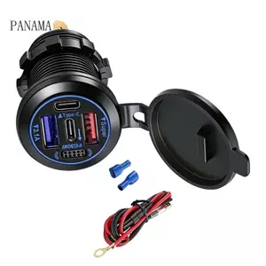 NAMA Xe Máy Sạc USB 4 Ổ Cắm Sạc Nhanh 12V 24V Cho Thuyền Motorhome Xe Tải