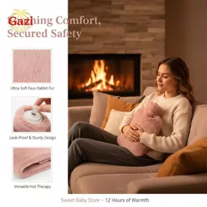 1 Túi Nước Nóng Di Động Có Vỏ Mềm Sang Trọng Có Thể Tái Sử Dụng Chống Rò Rỉ Túi Nước Có Thể Tháo Rời Túi Giữ Ấm Tay Chân [VN]
