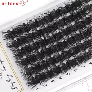 AFTEROF Cụm mi riêng lẻ, Cụm mi chồn giả, Thời trang nữ D Curl Soft Fluff Dramatic DIY Nối mi nữ