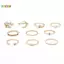 < Honeyba > 10 Cái / bộ Nhẫn Ngôi Sao Mặt Trăng Nữ Bé Gái Bohemian Bộ Trang Sức Quà Tặng Phụ Kiện Đẹp