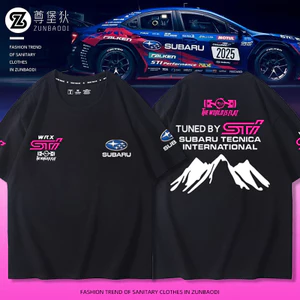 WRX racing in kỷ niệm dành cho những người đam mê ô tô sửa đổi Áo thun tay ngắn cotton dáng rộng giản dị Áo thun cổ tròn dành cho nam và nữ