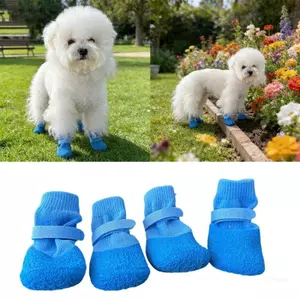 Top 4 gói Độ bền Silicone Giày cho chó chống trượt Thời tiết ướt Giày cho chó